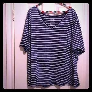 Blue/white Striped Blouse